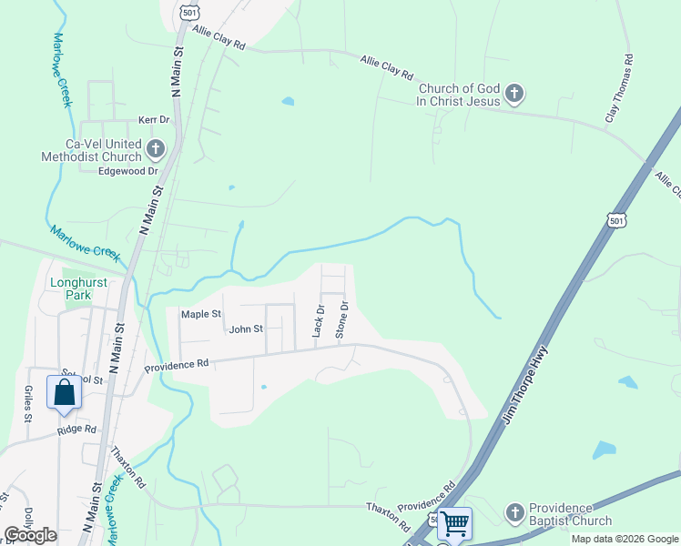 map of restaurants, bars, coffee shops, grocery stores, and more near 350 Woodhurst Lane in Roxboro