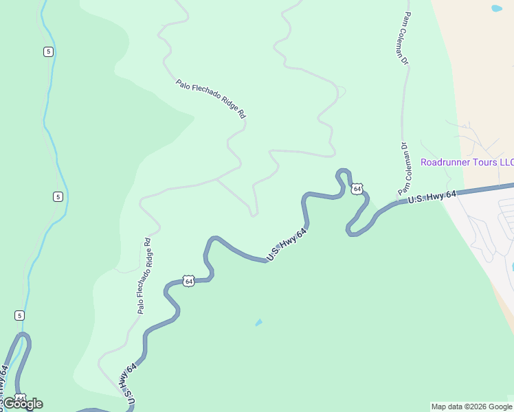 map of restaurants, bars, coffee shops, grocery stores, and more near 51 Palo Flechado Ridge Road in Taos