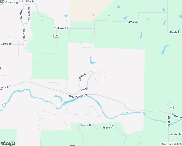 map of restaurants, bars, coffee shops, grocery stores, and more near 1460 Lee Street in Pea Ridge