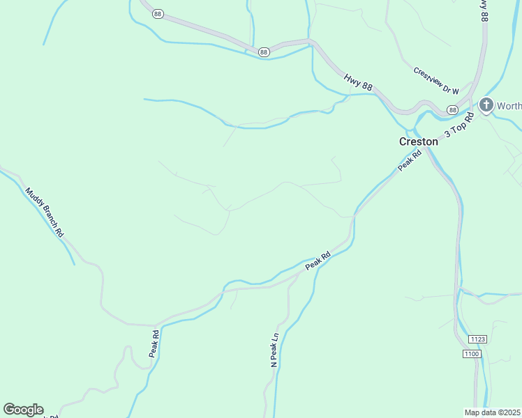 map of restaurants, bars, coffee shops, grocery stores, and more near 477 Trivette Hollow Road in Creston