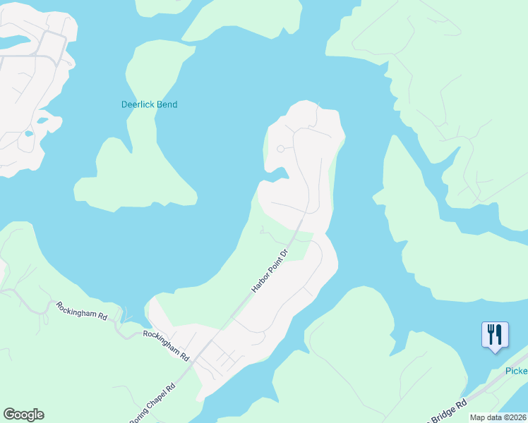 map of restaurants, bars, coffee shops, grocery stores, and more near 9 Thunder Bay Drive in Johnson City