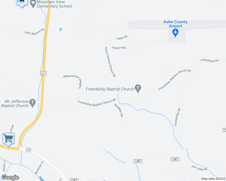 map of restaurants, bars, coffee shops, grocery stores, and more near 707 Friendship Baptist Church Road in Jefferson