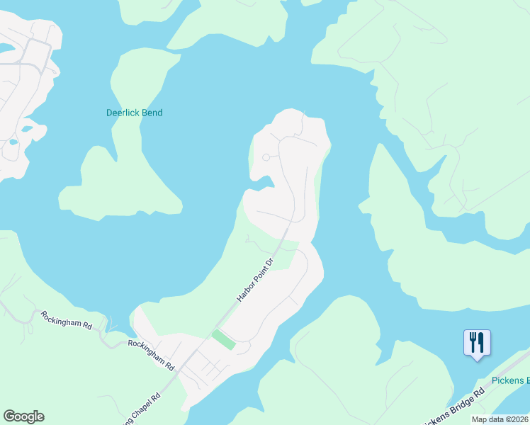 map of restaurants, bars, coffee shops, grocery stores, and more near 11 Thunder Bay Drive in Johnson City