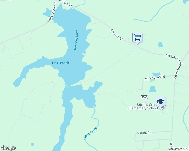 map of restaurants, bars, coffee shops, grocery stores, and more near 224 Old City Lake Road in Roxboro