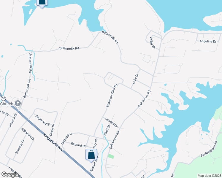 map of restaurants, bars, coffee shops, grocery stores, and more near 101 Rhody Drive in Gray