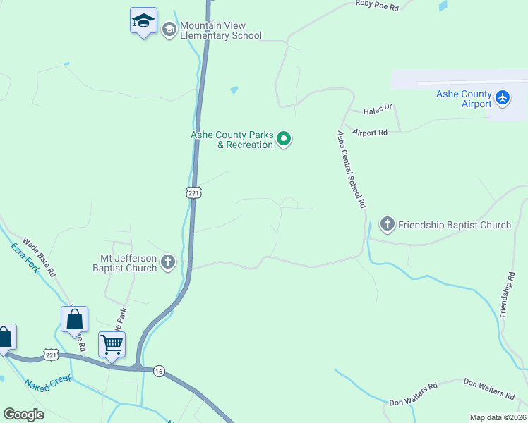 map of restaurants, bars, coffee shops, grocery stores, and more near 231 Frank Witherspoon Road in Jefferson