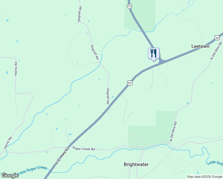 map of restaurants, bars, coffee shops, grocery stores, and more near 13610 Degraff Road in Rogers