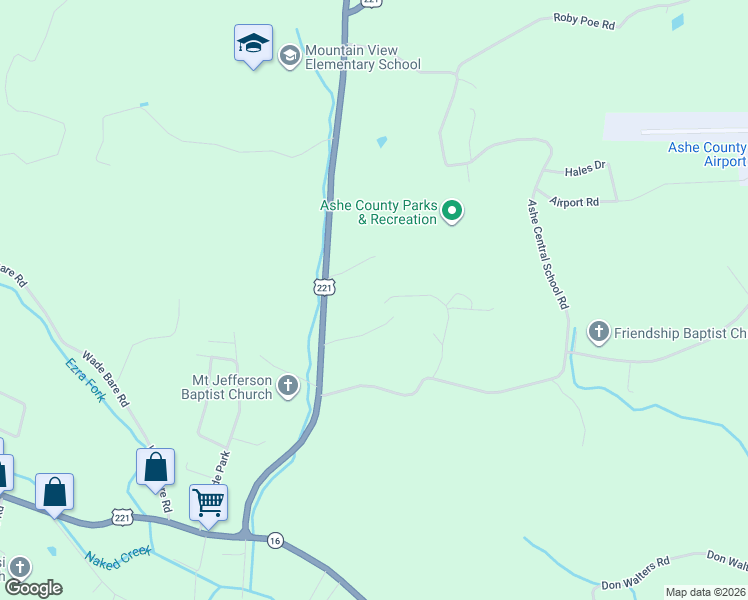 map of restaurants, bars, coffee shops, grocery stores, and more near 231 Frank Witherspoon Road in Jefferson
