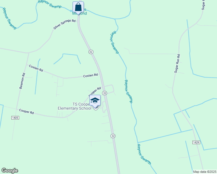 map of restaurants, bars, coffee shops, grocery stores, and more near 10 Cooper Loop Road in Sunbury