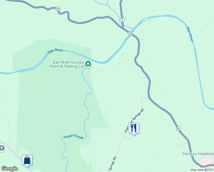 map of restaurants, bars, coffee shops, grocery stores, and more near 1143 Flinchum Road in Danbury