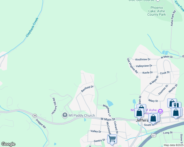 map of restaurants, bars, coffee shops, grocery stores, and more near 205 Northwest Drive in Jefferson