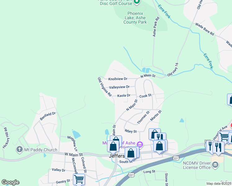 map of restaurants, bars, coffee shops, grocery stores, and more near 236 Ka Ola Dr in Jefferson