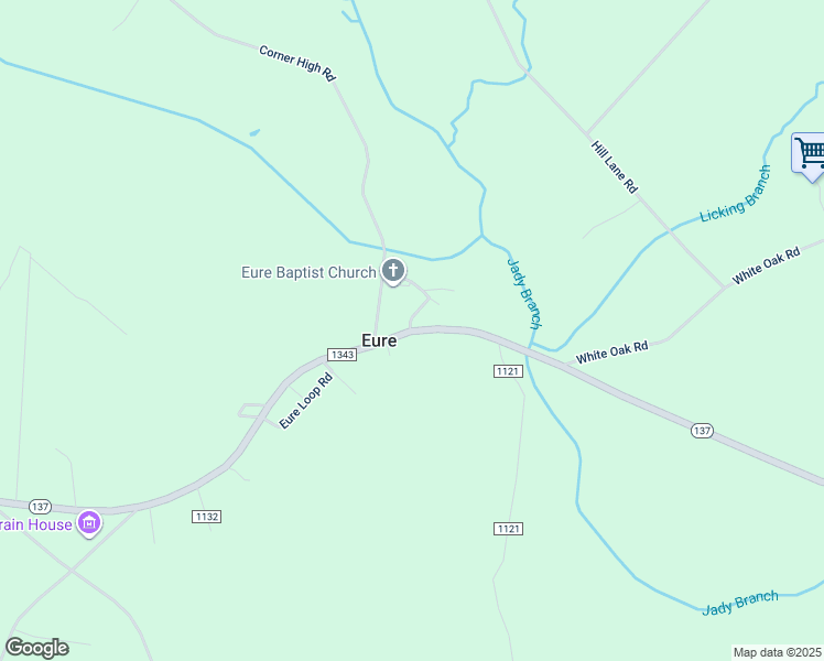 map of restaurants, bars, coffee shops, grocery stores, and more near 1190 North Carolina 137 in Eure