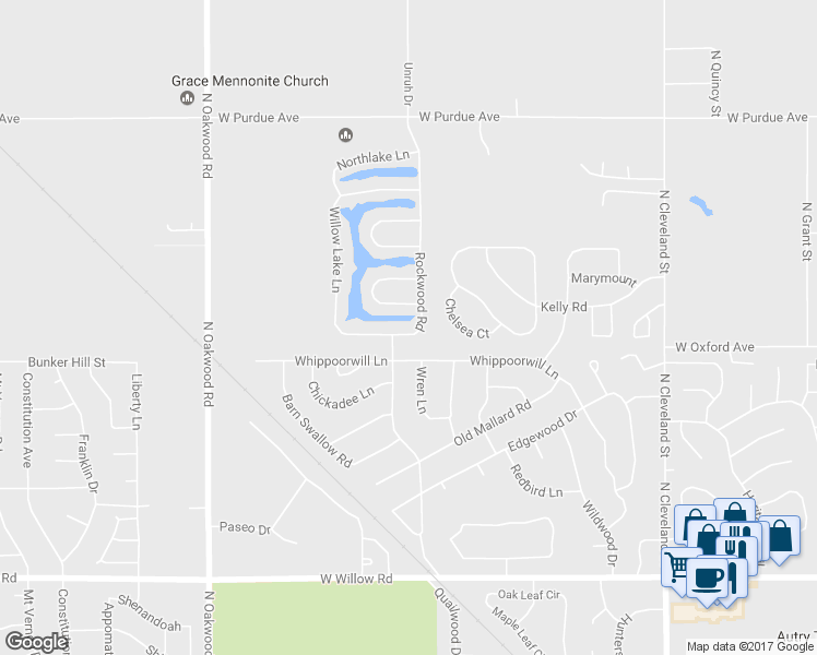 map of restaurants, bars, coffee shops, grocery stores, and more near 3410 Rockwood Road in Enid