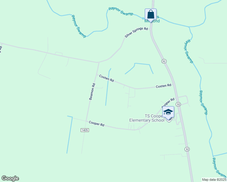 map of restaurants, bars, coffee shops, grocery stores, and more near 101 Costen Road in Sunbury