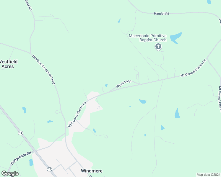 map of restaurants, bars, coffee shops, grocery stores, and more near 233 Wyatt Loop in Reidsville