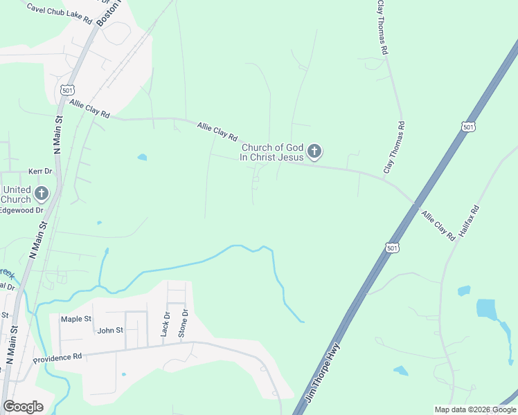 map of restaurants, bars, coffee shops, grocery stores, and more near 167 Community Vale Road in Roxboro