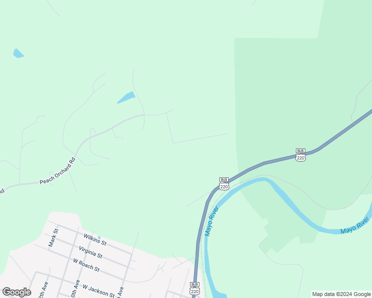 map of restaurants, bars, coffee shops, grocery stores, and more near 200 Avalon Heights Trail in Mayodan