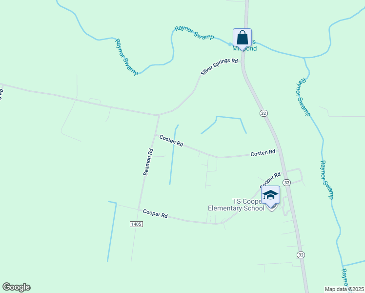 map of restaurants, bars, coffee shops, grocery stores, and more near 101 Costen Road in Sunbury