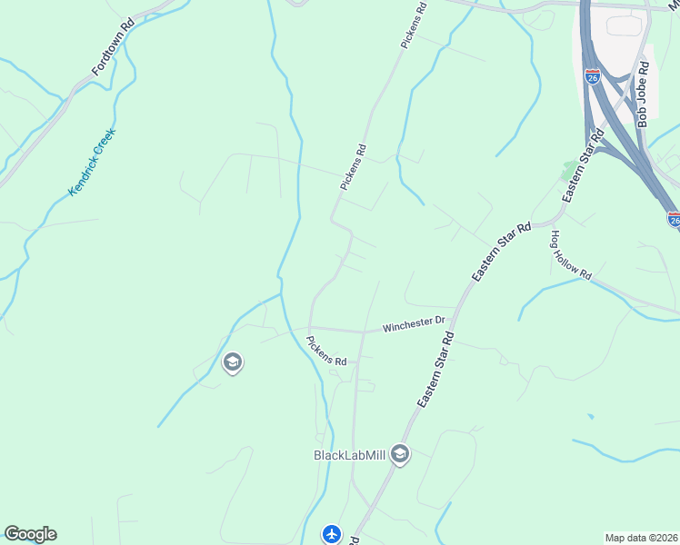 map of restaurants, bars, coffee shops, grocery stores, and more near 177 Pickens Road in Kingsport