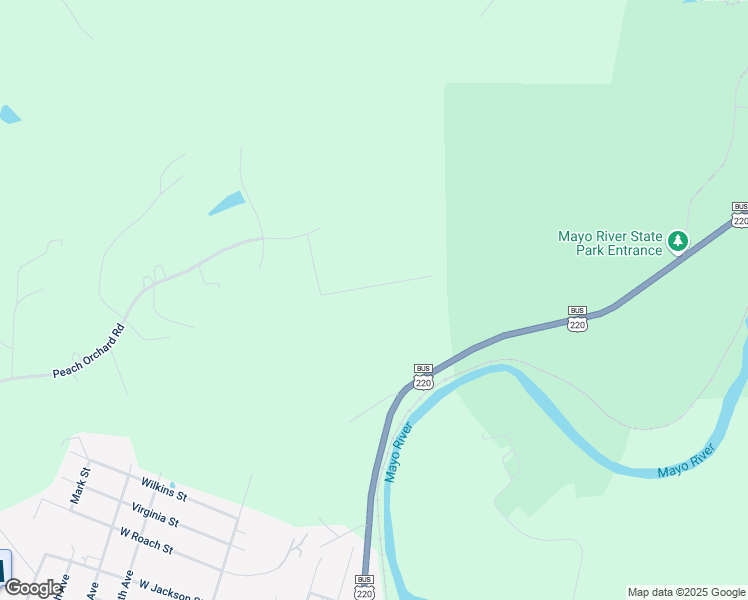 map of restaurants, bars, coffee shops, grocery stores, and more near 279 Avalon Heights Trail in Mayodan