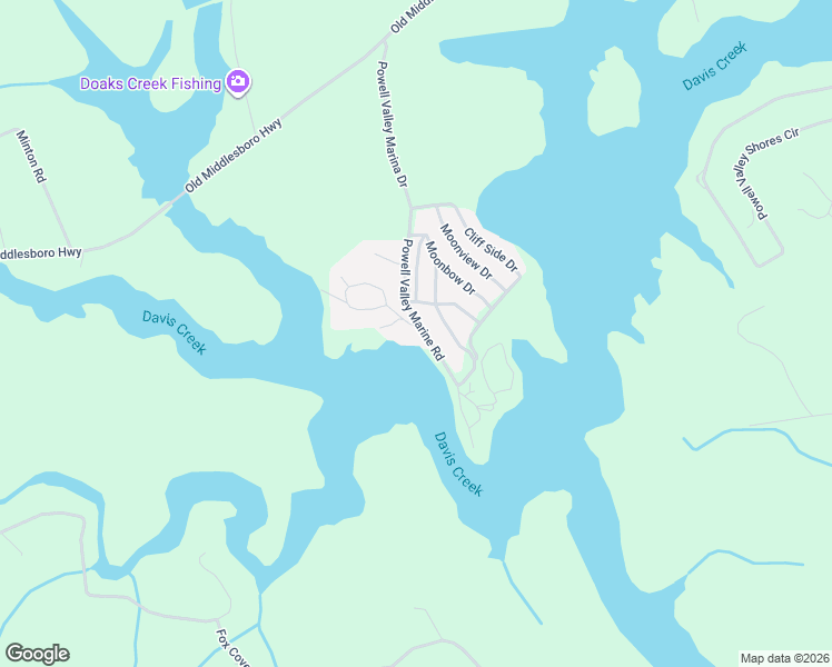 map of restaurants, bars, coffee shops, grocery stores, and more near 103 Bow Point Road in LaFollette