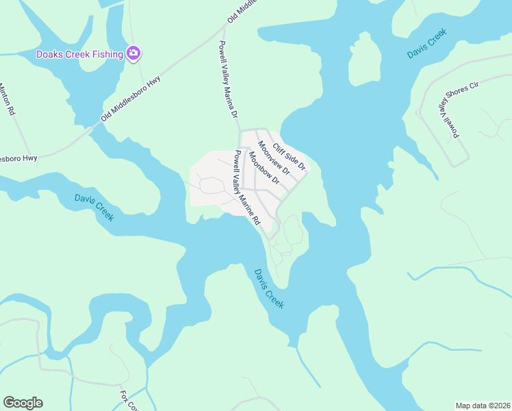 map of restaurants, bars, coffee shops, grocery stores, and more near 103 Bow Point Road in LaFollette