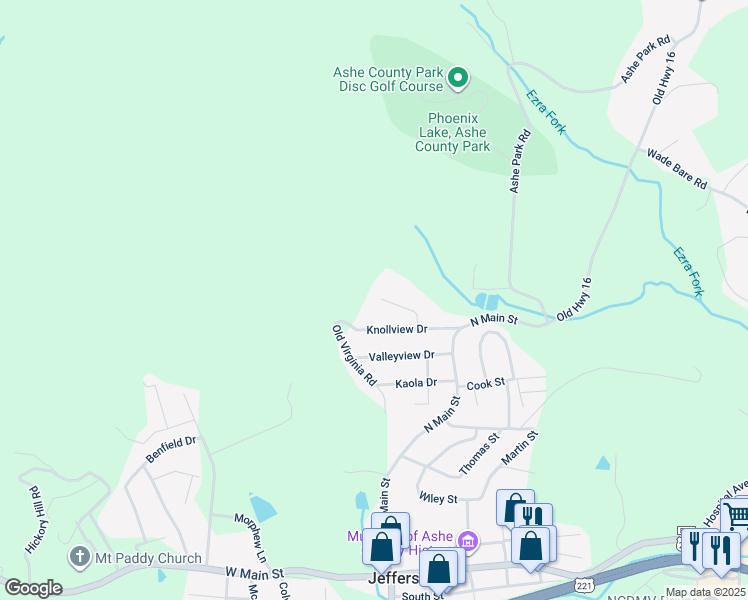 map of restaurants, bars, coffee shops, grocery stores, and more near 172 Hilltop Acres in Jefferson