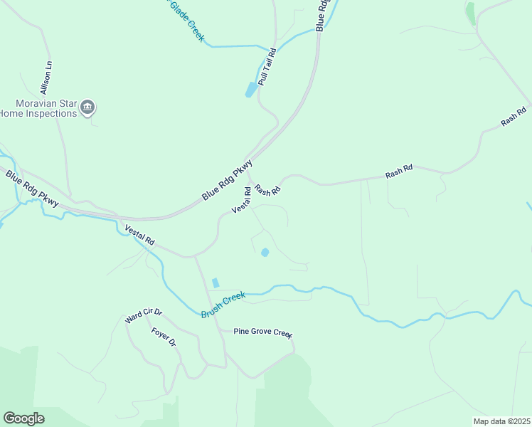 map of restaurants, bars, coffee shops, grocery stores, and more near 1031 Rash Road in Glade Valley