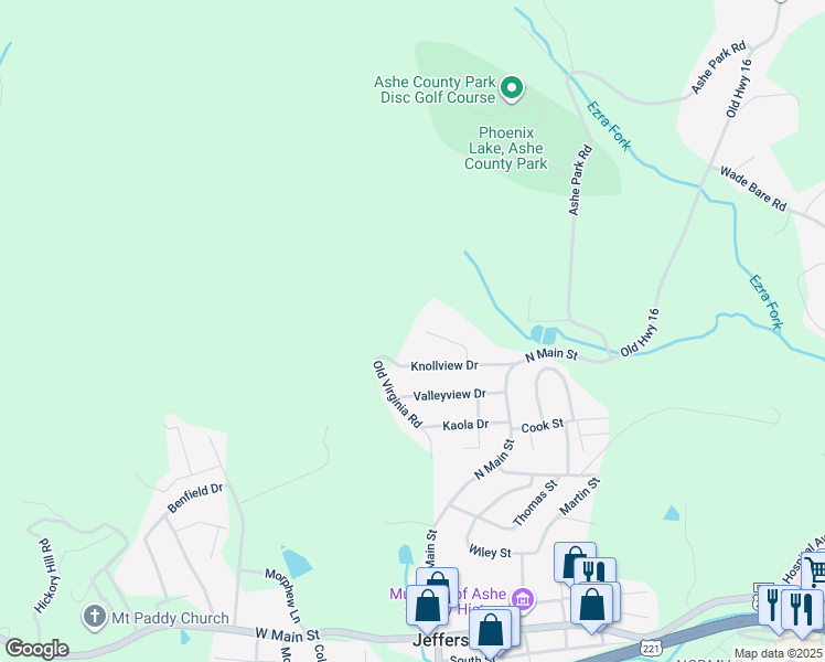map of restaurants, bars, coffee shops, grocery stores, and more near 172 Hilltop Acres in Jefferson