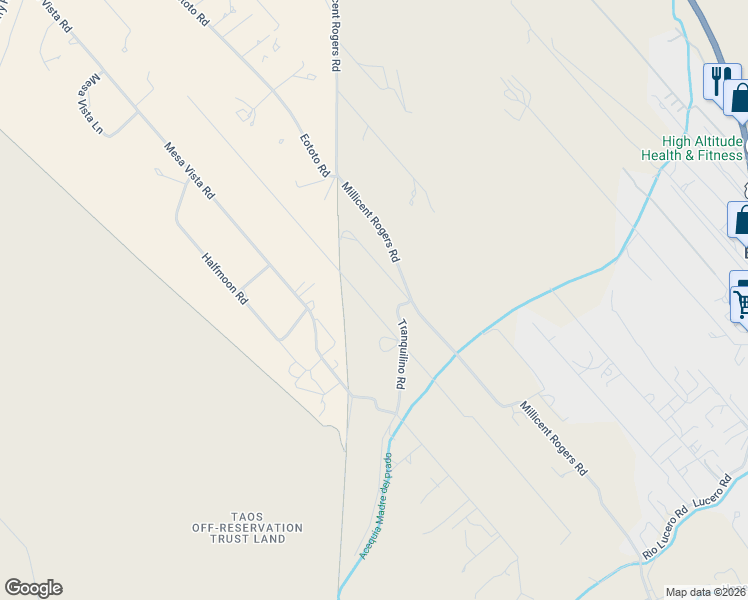 map of restaurants, bars, coffee shops, grocery stores, and more near 1159-1165 Conejo Road in El Prado