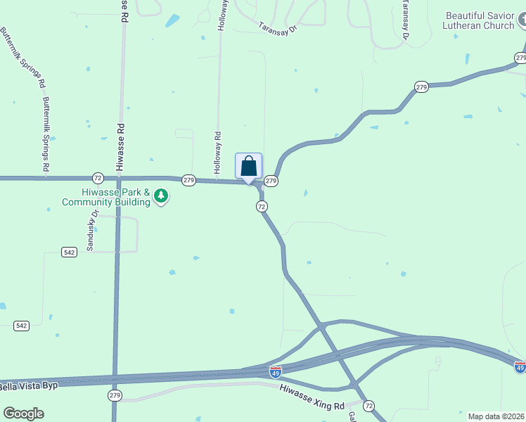 map of restaurants, bars, coffee shops, grocery stores, and more near 13488 State Highway 72 in Hiwasse