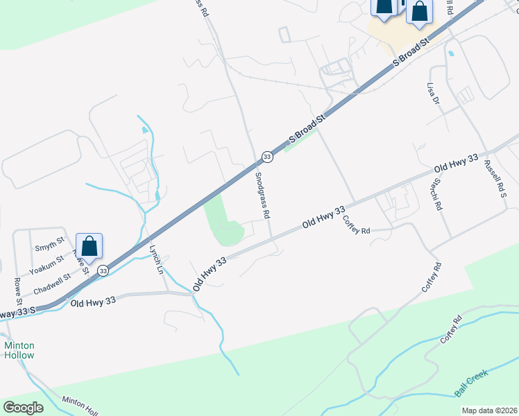 map of restaurants, bars, coffee shops, grocery stores, and more near 205 Snodgrass Road in New Tazewell