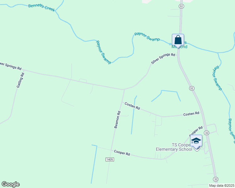 map of restaurants, bars, coffee shops, grocery stores, and more near 110 Silver Springs Road in Sunbury