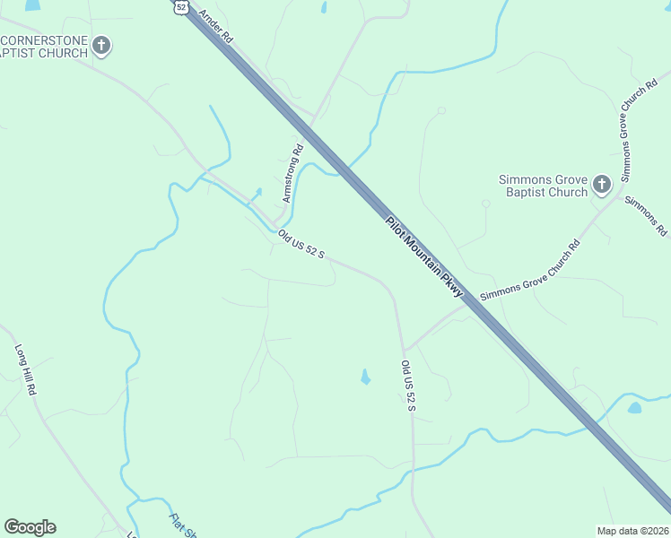 map of restaurants, bars, coffee shops, grocery stores, and more near 115 Arthur Needham Road in Pilot Mountain