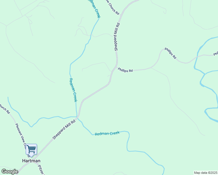 map of restaurants, bars, coffee shops, grocery stores, and more near 2570 Sheppard Mill Road in Sandy Ridge