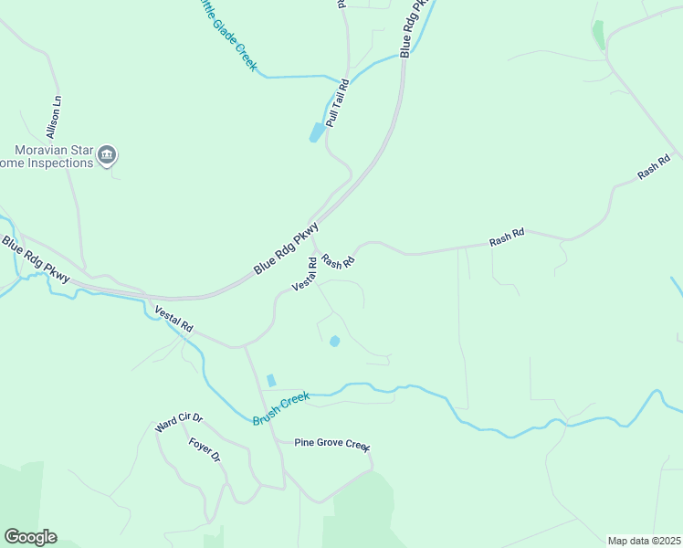 map of restaurants, bars, coffee shops, grocery stores, and more near 1031 Rash Road in Glade Valley