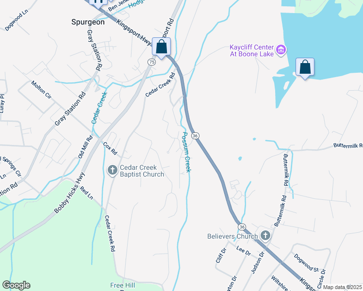 map of restaurants, bars, coffee shops, grocery stores, and more near 20 Bridgewater Court in Gray