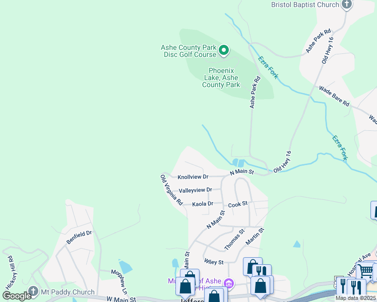map of restaurants, bars, coffee shops, grocery stores, and more near 168 Hilltop Acres in Jefferson