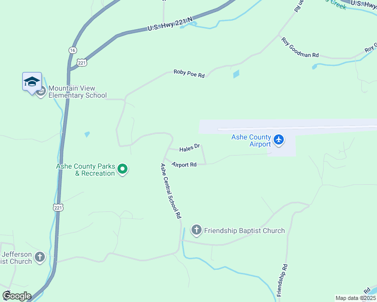 map of restaurants, bars, coffee shops, grocery stores, and more near 255 Hales Drive in Jefferson