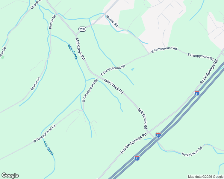 map of restaurants, bars, coffee shops, grocery stores, and more near 1547 Mill Creek Road in Fall Branch