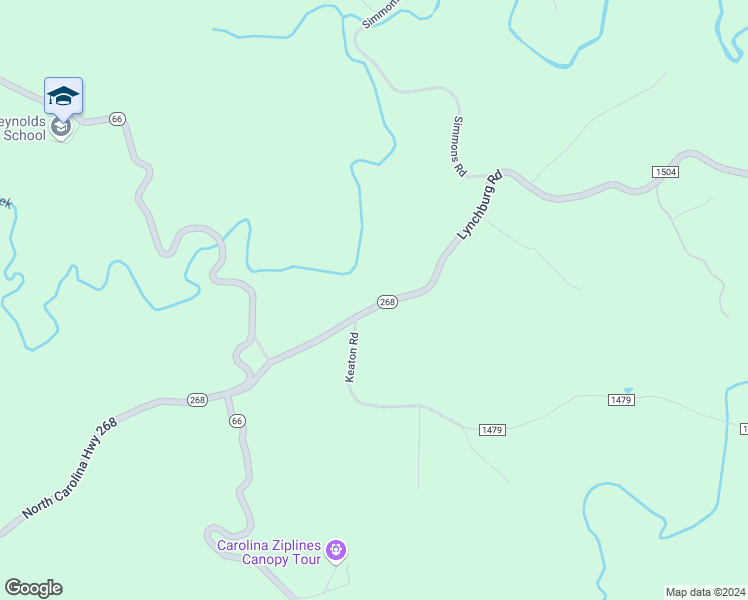 map of restaurants, bars, coffee shops, grocery stores, and more near 1213 Lynchburg Road in Westfield