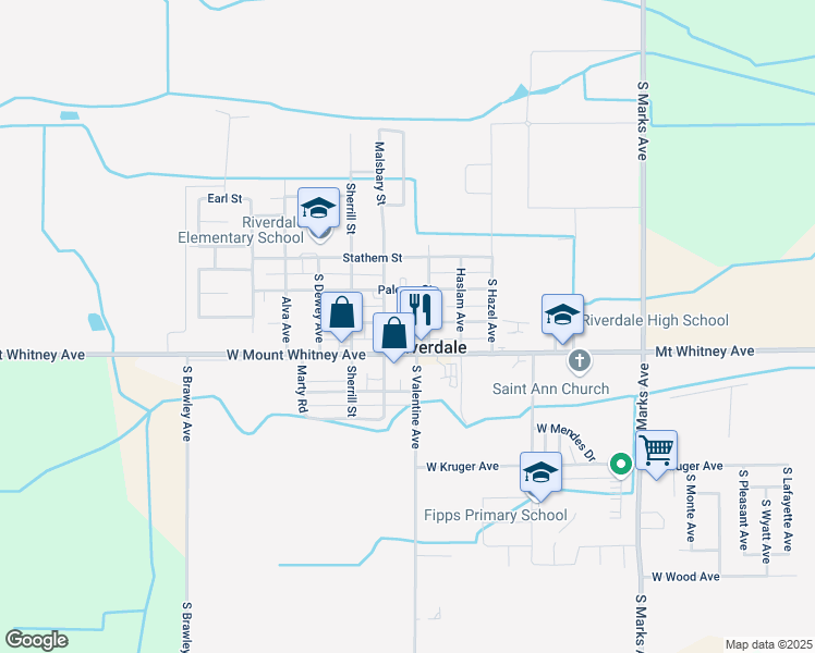 map of restaurants, bars, coffee shops, grocery stores, and more near 3440 Henson Avenue in Riverdale