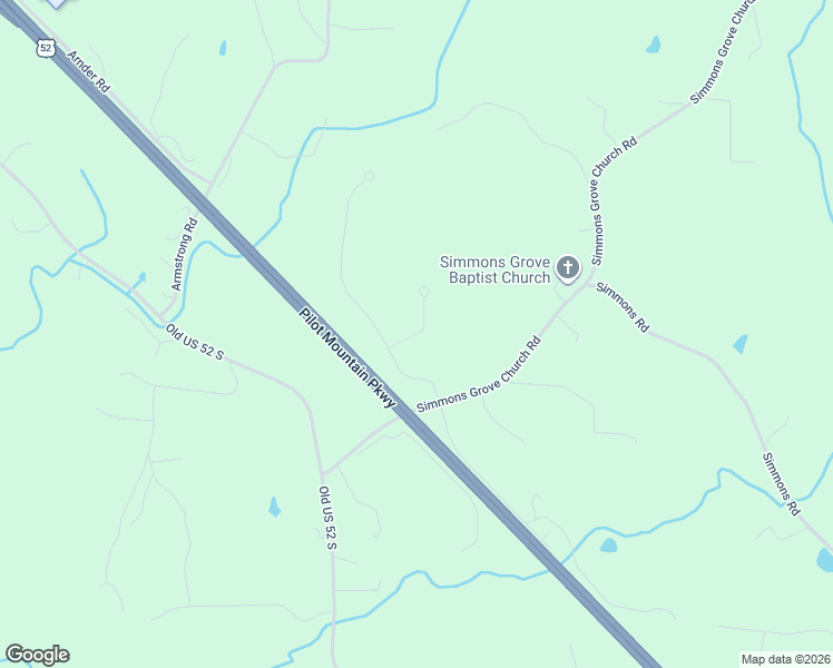 map of restaurants, bars, coffee shops, grocery stores, and more near 143 Marbury Trail in Pilot Mountain