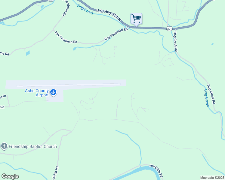 map of restaurants, bars, coffee shops, grocery stores, and more near 1397 Friendship Road in Jefferson