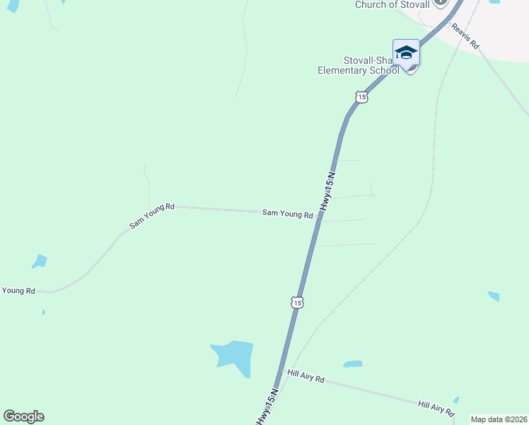 map of restaurants, bars, coffee shops, grocery stores, and more near 7677 Sam Young Road in Oxford