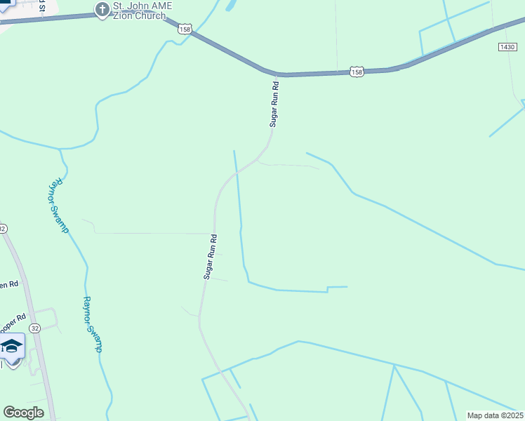 map of restaurants, bars, coffee shops, grocery stores, and more near Johnston Lane in Gates County