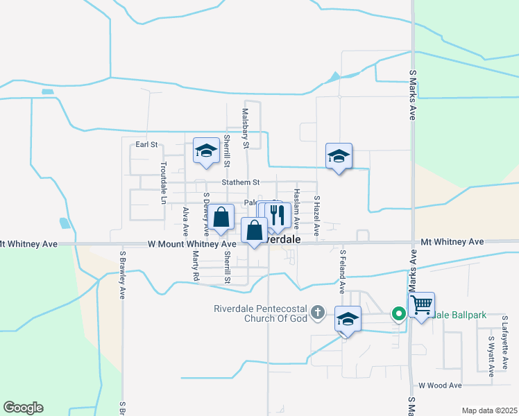 map of restaurants, bars, coffee shops, grocery stores, and more near 3440 Henson Avenue in Riverdale