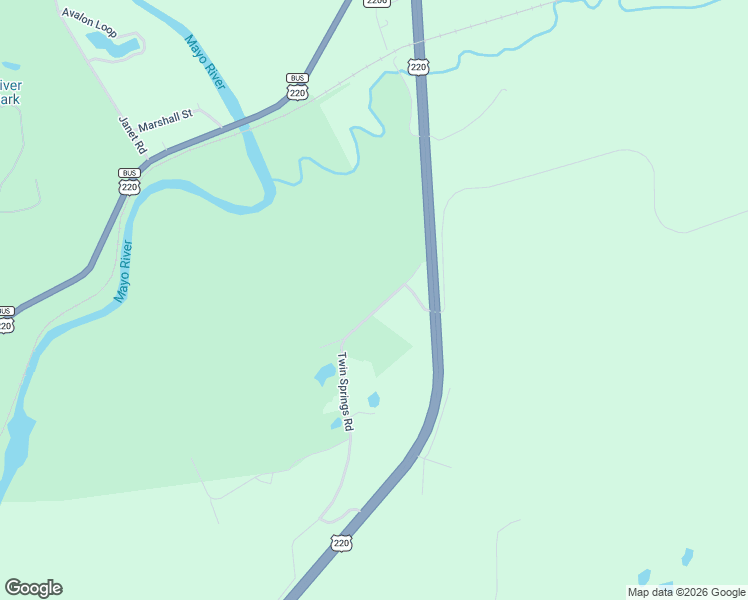 map of restaurants, bars, coffee shops, grocery stores, and more near 180 Twin Springs Road in Stoneville