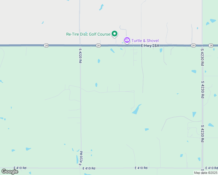 map of restaurants, bars, coffee shops, grocery stores, and more near 19211 East Acorn Road in Claremore
